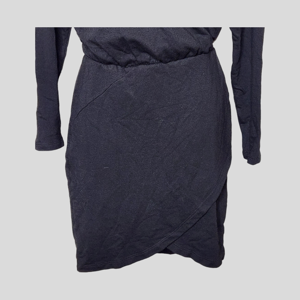Monrow Supersoft Fleece Cross Over V Dress - Picture 4 of 6